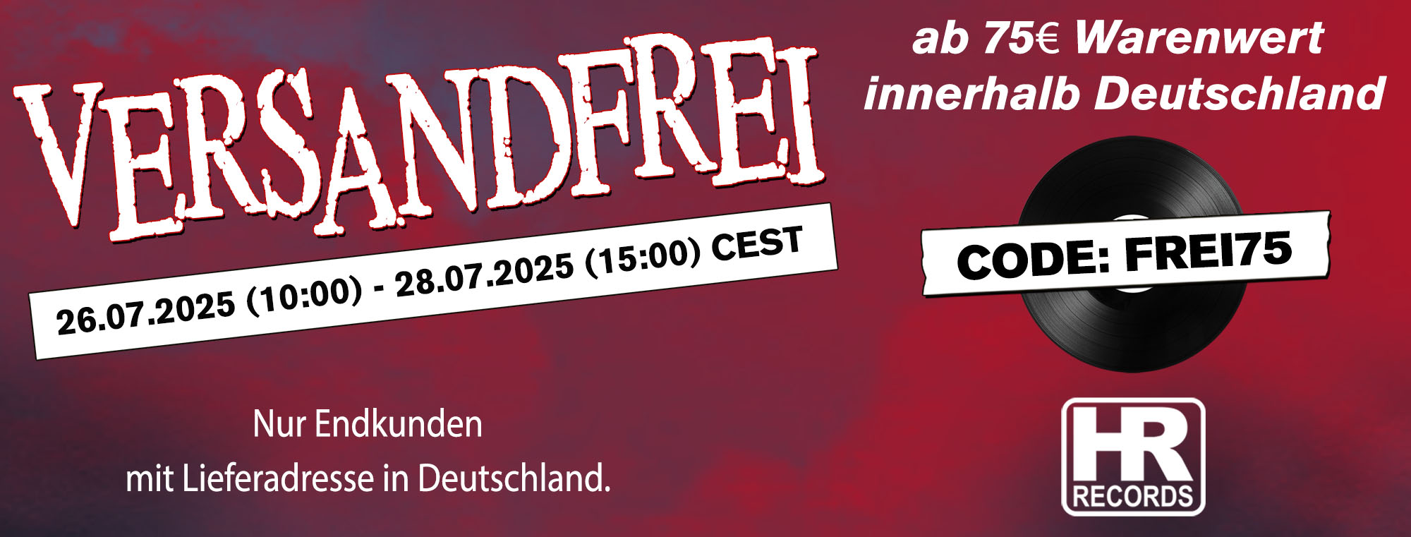 VERSANDFREI DE JULI 2025