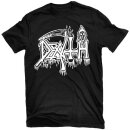 DEATH -- Classic Logo  SHIRT WHITE ON BLACK XXL