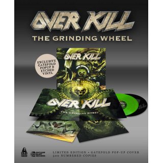 OVERKILL -- The Grinding Wheel  DLP  POP-UP  GREEN