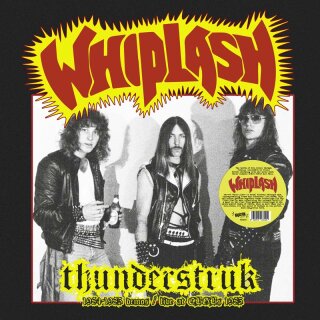 WHIPLASH -- Thunderstruk: 1984-1985 Demos / Live at CBGBs 1983  LP  BLACK