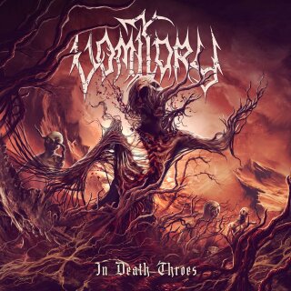 VOMITORY -- In Death Throes  LP  DARK ROSE MARBLED