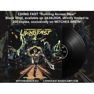 LIVING FAST -- Running Across Steel  LP  BLACK