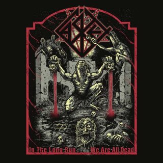 CASKET -- In the Long Run We Are All Dead  LP  RED / BLACK MARBLED