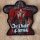 THE NIGHT ETERNAL -- Moonlit Cross  WOVEN PATCH (SHAPED / BLACK BORDER)