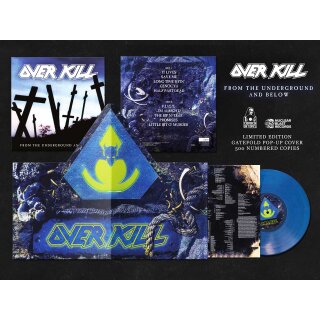 OVERKILL -- From the Underground and Below  LP  POP-UP  BLUE