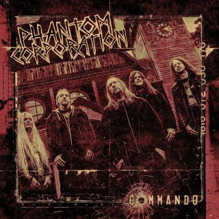 PHANTOM CORPORATION / CATBREATH -- Commando / Die by the Claw  LP  ORANGE MARBLED (BAND EDITION)  LAST COPY!