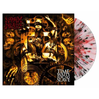 NAPALM DEATH -- Time Waits For No Slave  LP  CLEAR/ RED/ BLACK SPLATTER