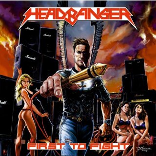 HEADBANGER -- First to Fight  LP  ORANGE