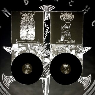 INFERNAL CURSE / DEATHLY SCYTHE -- Necromass Incantations / ... Will of Death  Split LP  BLACK