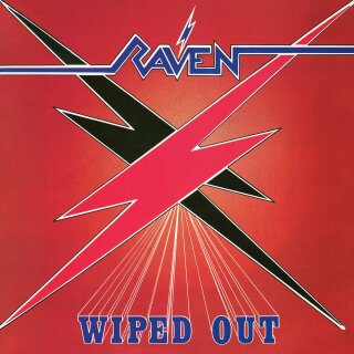 RAVEN -- Wiped Out  LP+7"  LTD  RED/ BLACK MARBLED