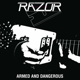 RAZOR -- Armed and Dangerous  LP  RED/ BLACK MARBLED