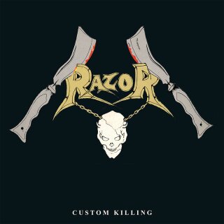 RAZOR -- Custom Killing  LP  BONE/ RED SPLATTER