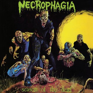 NECROPHAGIA -- Season of the Dead  LP  YELLOW / BLACK SPLATTER
