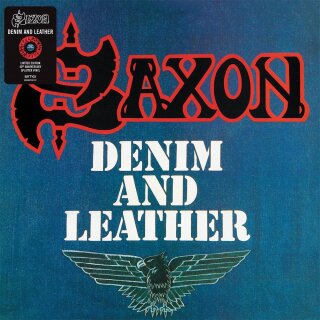 SAXON -- Denim and Leather (40th Anniversary Edition)  LP  RED/ BLACK SPLATTER