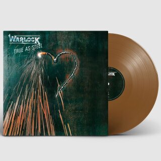 WARLOCK -- True as Steel  LP  BROWN