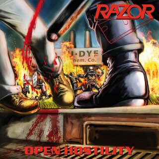 RAZOR -- Open Hostility  LP  SPLATTER