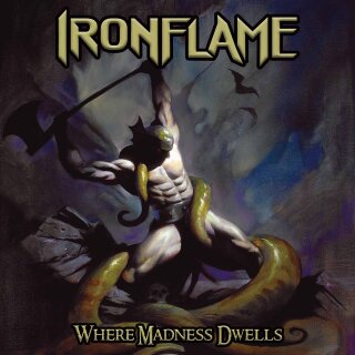 IRONFLAME -- Where Madness Dwells  LP  TESTPRESSING