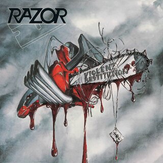 RAZOR -- Violent Restitution  LP  MERGED SPLATTER