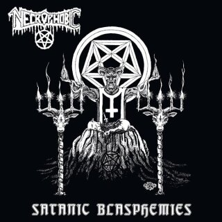NECROPHOBIC -- Satanic Blasphemies  LP  RED