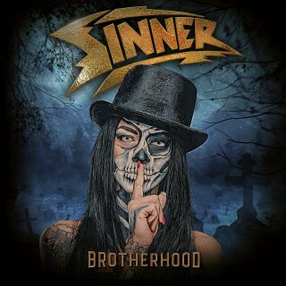 SINNER -- Brotherhood  DLP  WHITE/ BLACK MARBLED