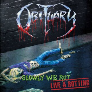 OBITUARY -- Slowly We Rot - Live and Rotting  LP  SLIME GREEN