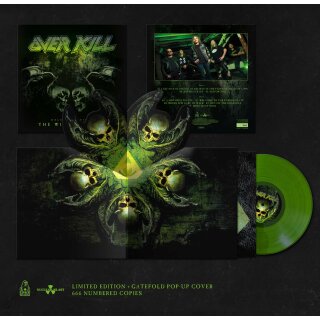 OVERKILL -- Wings of War  LP  POP-UP  GREEN