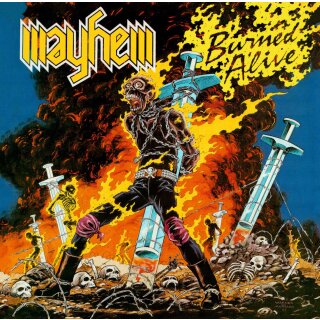 MAYHEM -- Burned Alive  LP  BLACK  DIABOLIC MIGHT