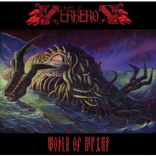 CRYPT OF KERBEROS -- World of Myths  LP  MAGENTA/ AQUA GALAXY