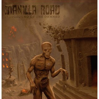 MANILLA ROAD -- Playground of the Damned  LP  RED/ GOLD MIXED