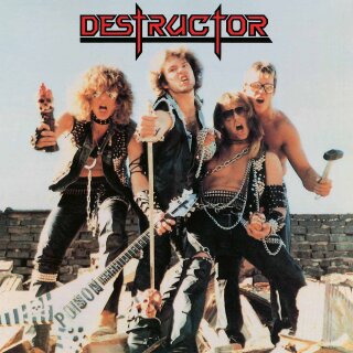 DESTRUCTOR -- Maximum Destruction  LP+7"  WHITE/ GREY BI-COLOR