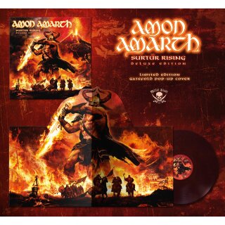 AMON AMARTH -- Surtur Rising  LP  POP-UP  BURGUNDY/ BLUE MARBLED