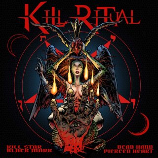 KILL RITUAL -- Kill Star Black Mark Dead Hand Pierced Heart  LP  RED