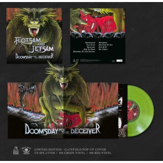 FLOTSAM AND JETSAM -- Doomsday for the Deceiver  LP  POP-UP  GREEN