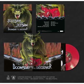 FLOTSAM AND JETSAM -- Doomsday for the Deceiver  LP  POP-UP  RED