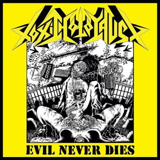 TOXIC HOLOCAUST -- Evil Never Dies  LP  YELLOW / WHITE / BLACK SPLATTER