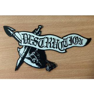 DESTRUCTION -- Old Logo  WOVEN SHAPE PATCH