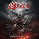 SAXON -- Hell, Fire and Damnation  LP  RED