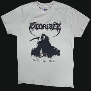 EXCORIATE -- On Pestilent Winds  SHIRT  NATURAL WHITE S