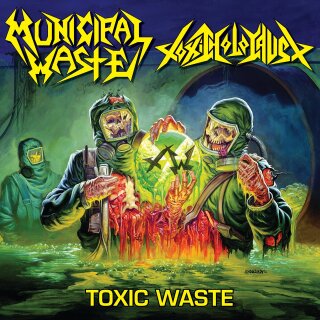 MUNICIPAL WASTE / TOXIC HOLOCAUST -- Toxic Waste  LP  NEON YELLOW