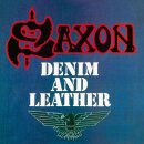 SAXON -- Denim and Leather  LP  SPLATTER  REGULAR  B-STOCK