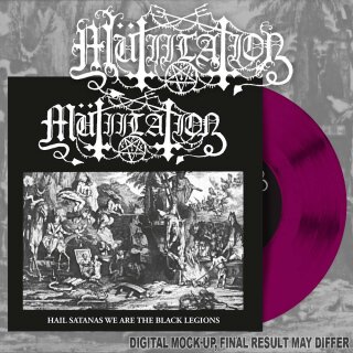 MÜTIILATION -- Hail Satanas We Are the Black Legions  7"  PURPLE