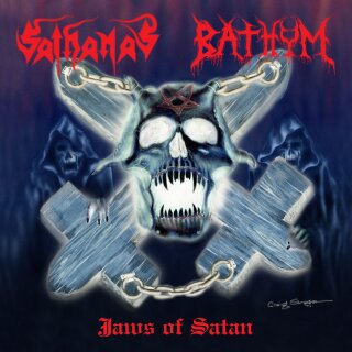 SATHANAS / BATHYM -- Jaws of Satan  DLP  BLACK