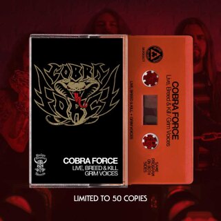 COBRA FORCE -- Live, Breed & Kill / Grim Voices  MC  RED