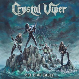 CRYSTAL VIPER -- The Live Quest  LP  MARBLED